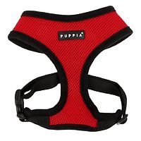 Puppia Soft Mesh Harness Red